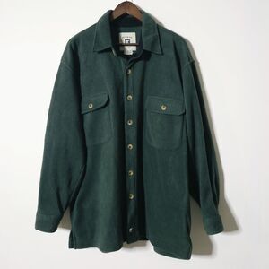 Juneau Fleece Shacket XL Work Shirt Flannel Green Flap Pockets Outdoor Mens